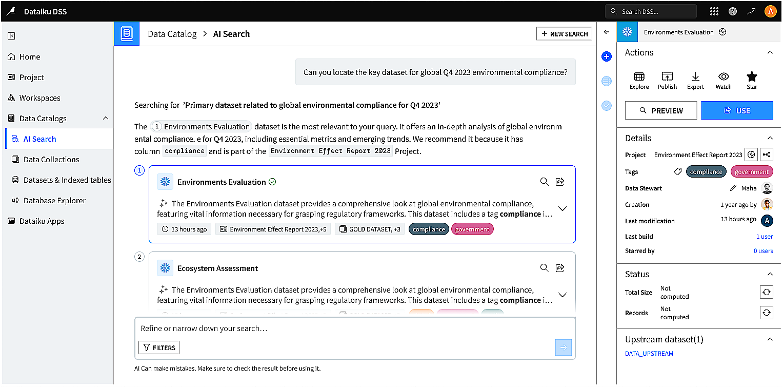 AI Search for Data Discovery